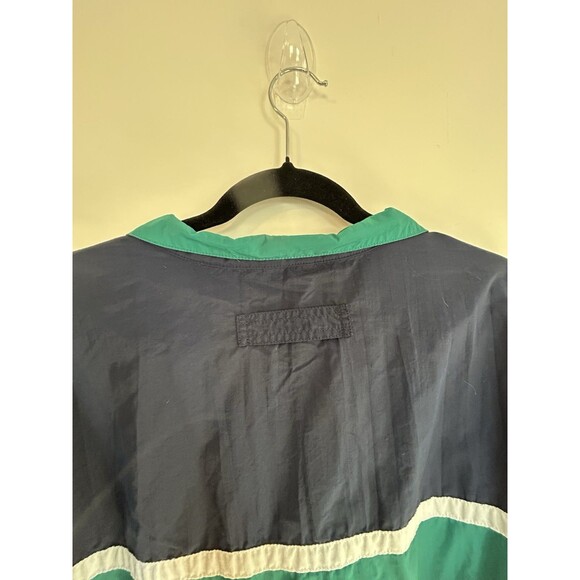 Vintage Eddie Baur Outdoor Outfitters blue stripe Jacket mens XXL windbreaker - Picture 6 of 12